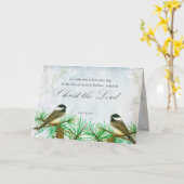 Merry Christmas Luke Bible Scripture Chickadees Karte (Gelbe Blume)