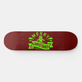 MERRY CHRISTMAS lustiger Lebkuchenmann Skateboard (Horizontal)