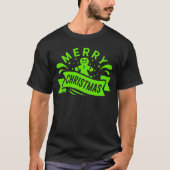 MERRY CHRISTMAS lustiger Lebkuchenmann T-Shirt (Vorderseite)