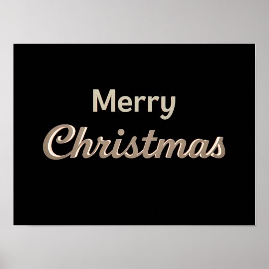 Merry Christmas Luxury Typography Poster Paper H01 (Vorne)