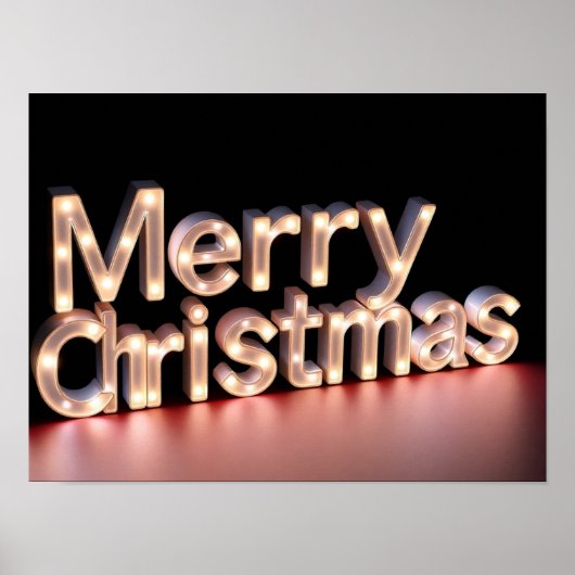 Merry Christmas Luxury Typography Poster Paper H06 (Vorne)