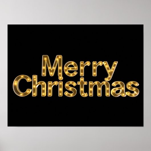 Merry Christmas Luxury Typography Poster Paper H10 (Vorne)
