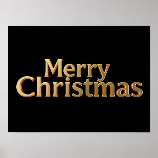 Merry Christmas Luxury Typography Poster Paper H11 (Vorne)
