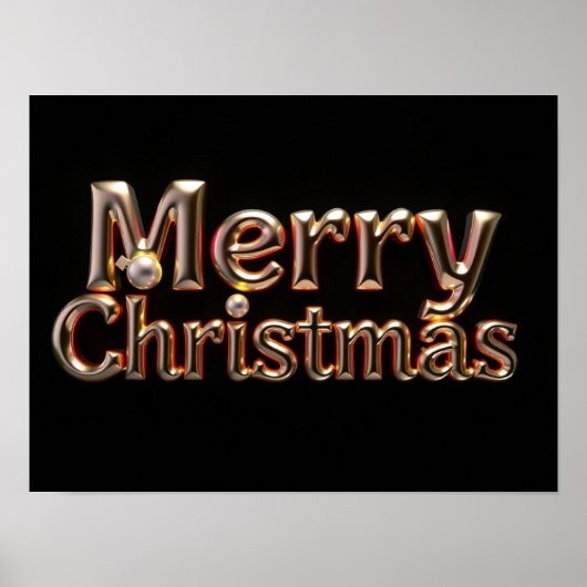 Merry Christmas Luxury Typography Poster Paper H12 (Vorne)