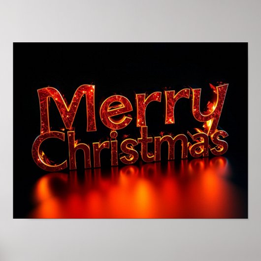Merry Christmas Luxury Typography Poster Paper H20 (Vorne)