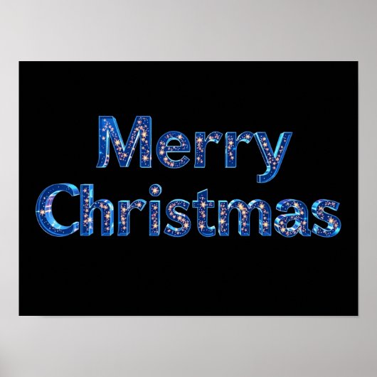 Merry Christmas Luxury Typography Poster Paper H21 (Vorne)