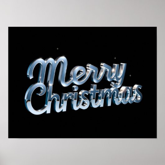 Merry Christmas Luxury Typography Poster Paper H24 (Vorne)
