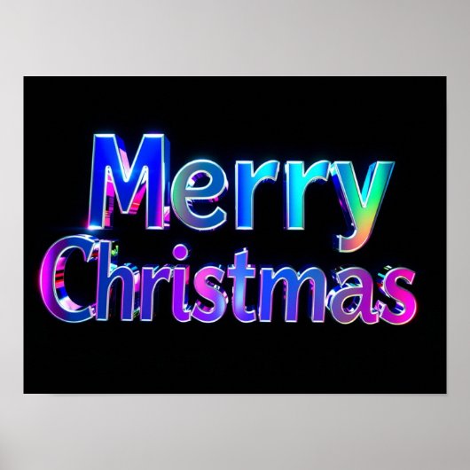 Merry Christmas Luxury Typography Poster Paper H25 (Vorne)