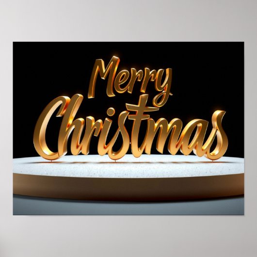 Merry Christmas Luxury Typography Poster Paper H33 (Vorne)