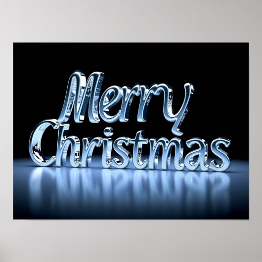 Merry Christmas Luxury Typography Poster Paper H45 (Vorne)