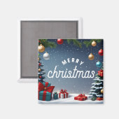 MERRY CHRISTMAS MAGNET (Vorderseite/Rückseite)