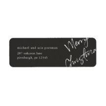 Merry Christmas Mailing Label
