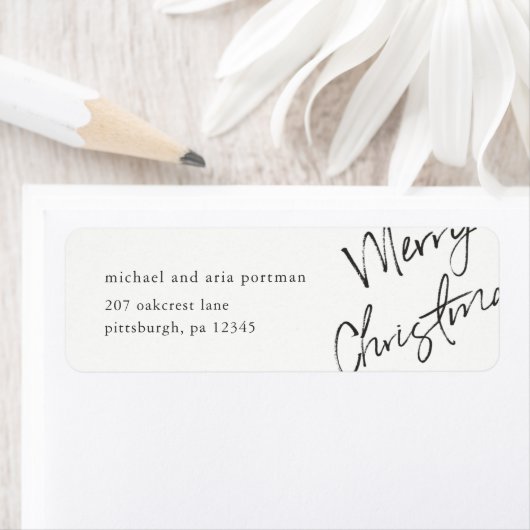 Merry Christmas Mailing Label (Insitu)