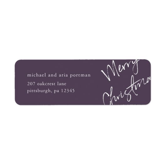 Merry Christmas Mailing Label (Vorne)