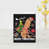 Merry Christmas Marcus The Worm Funny Unhinged Mem Karte (Gelbe Blume)