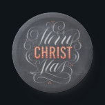 Merry CHRISTmas Marquee Chalkboard Lettering Pappteller<br><div class="desc">Lichte seinen Namen in marquee Lichtern auf und erinnere dich daran, warum wir "Fröhliche Weihnachten" sagen. Dieses Design kommt in ein paar Variationen und Sie könnten gewollt, sie alle zu Karo zu sehen, genau welche Richtung Sie gewollt haben. Die berufliche Schrift von Ivan Angelic wird in Schwarz mit weißem Hintergrund...</div>