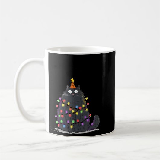 Merry Christmas Meowy Cats Tree Lovers Cute Catmas Kaffeetasse (Links)