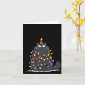 Merry Christmas Meowy Cats Tree Lovers Cute Catmas Karte (Gelbe Blume)