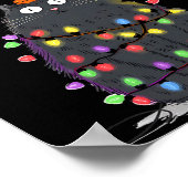 Merry Christmas Meowy Cats Tree Lovers Cute Catmas Poster (Ecke)