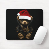 Merry Christmas Merry 2025 Teddy Fashion Rap Teddy Mousepad (Mit Mouse)