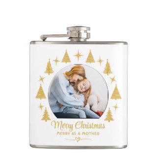 Merry Christmas Merry As A Mother White Gold Photo Flachmann