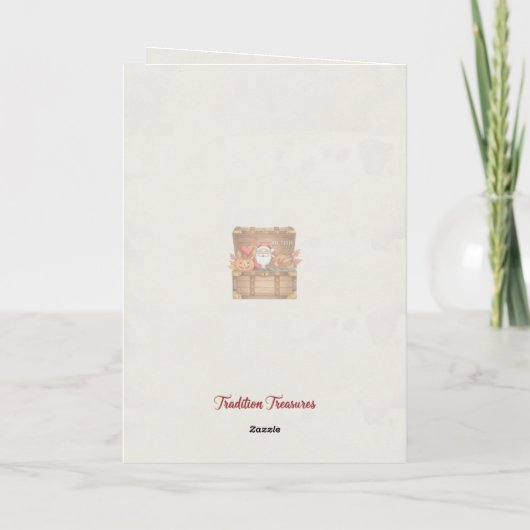 Merry Christmas Merry Stockings Card Cozy Hanging  Karte (Rückseite)