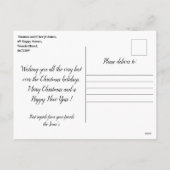 Merry Christmas message Feiertagspostkarte (Rückseite)