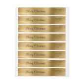 Merry Christmas Metallic Gold (Bogen)