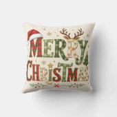 Merry Christmas minimal chic Kissen (Rückseite)