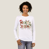Merry Christmas minimal chic Tri-Blend Shirt (Vorderseite voll)