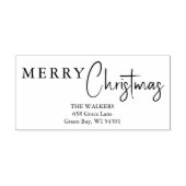 Merry Christmas Minimalist Family Address Permastempel (Design)