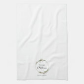 Merry Christmas Minimalist Wreath Geschirrtuch (Vertikal)