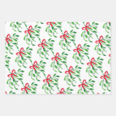 MERRY CHRISTMAS Mistletoe Festival Kiss Me Holiday Geschenkpapier Set (Vorderseite 3)