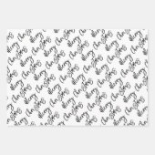 MERRY CHRISTMAS Mistletoe Festival Kiss Me Holiday Geschenkpapier Set (Vorderseite 2)