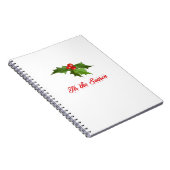 Merry Christmas Mistletoe Notizblock (Rechte Seite)