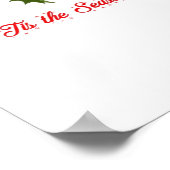 Merry Christmas Mistletoe Poster (Ecke)