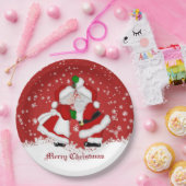 Merry Christmas Mistletoe Santa Pappteller (Party)