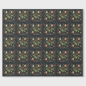 Merry Christmas Mistletoe Santa Robin Geschenkpapier (Flach)