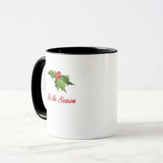 Merry Christmas Mistletoe Tasse (Vorderseite Links)