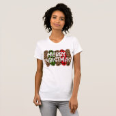 MERRY CHRISTMAS MIT FARBEN BRUSHEN T-Shirt (Vorne ganz)