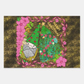 MERRY CHRISTMAS MIT GNOME XMAS TREE GESCHENKPAPIER SET (Vorderseite)