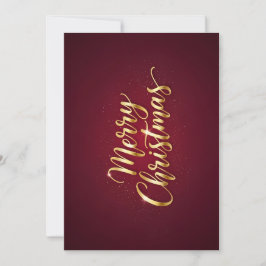  "Merry Christmas" mit goldglänzender Schrift Einladung