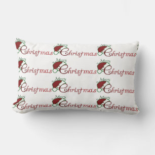 ***MERRY-CHRISTMAS MIT ROTEN RÜCKEN* CHRISTMAS PIL LENDENKISSEN