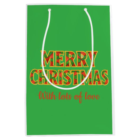 Merry Christmas Mittlere Geschenktüte (Vorderseite)