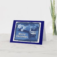 Merry Christmas Model Train Card