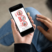 Merry Christmas Modern Santa Cute Typography Feiertagskarte