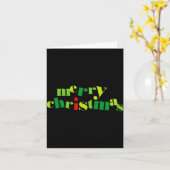 Merry Christmas Modern Tygraphy _1 Karte (Gelbe Blume)