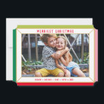 MERRY CHRISTMAS - Modernes Foto mit Fassade Feiertagskarte<br><div class="desc">durch kat massard >>> WWW.SIMPLYSWEETPAPERIE.COM << Ein niedliches Kartendesign,  das wie ein festliches Juwel mit großem Foto aus der Landschaft aussieht,  und schlichte Farbe auf der Rückseite,  sodass Sie die Möglichkeit,  eine persönliche Nachricht zu handschreiben.</div>