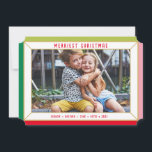 MERRY CHRISTMAS - Modernes Foto mit Fassade Feiertagskarte<br><div class="desc">durch kat massard >>> WWW.SIMPLYSWEETPAPERIE.COM << Ein niedliches Kartendesign,  das wie ein festliches Juwel mit großem Foto aus der Landschaft aussieht,  und schlichte Farbe auf der Rückseite,  sodass Sie die Möglichkeit,  eine persönliche Nachricht zu handschreiben.</div>