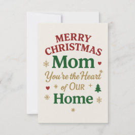 Merry Christmas Mom Card Dankeskarte